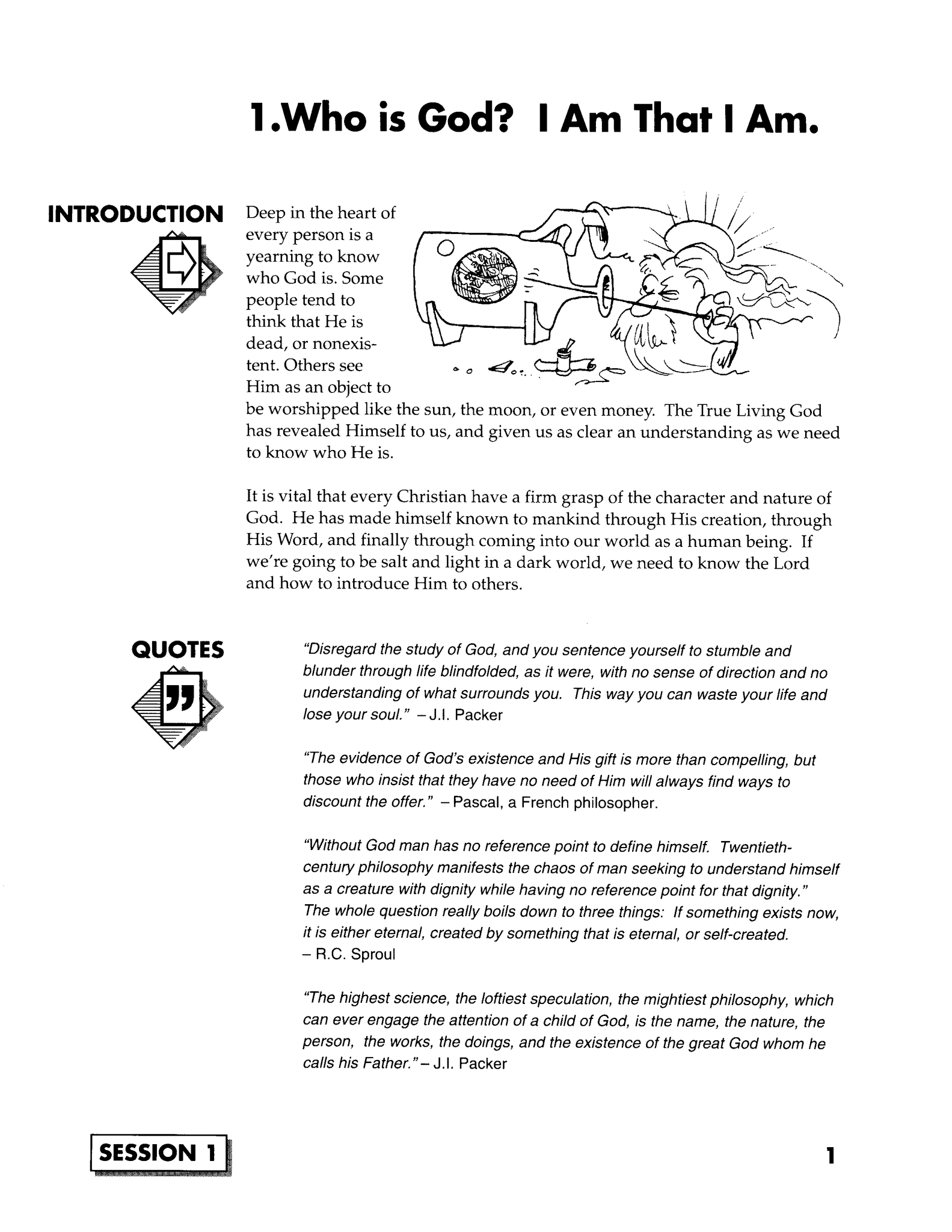 JUMP START (Single Lesson): EDGE 1A - Who Is God? (Study Guide)