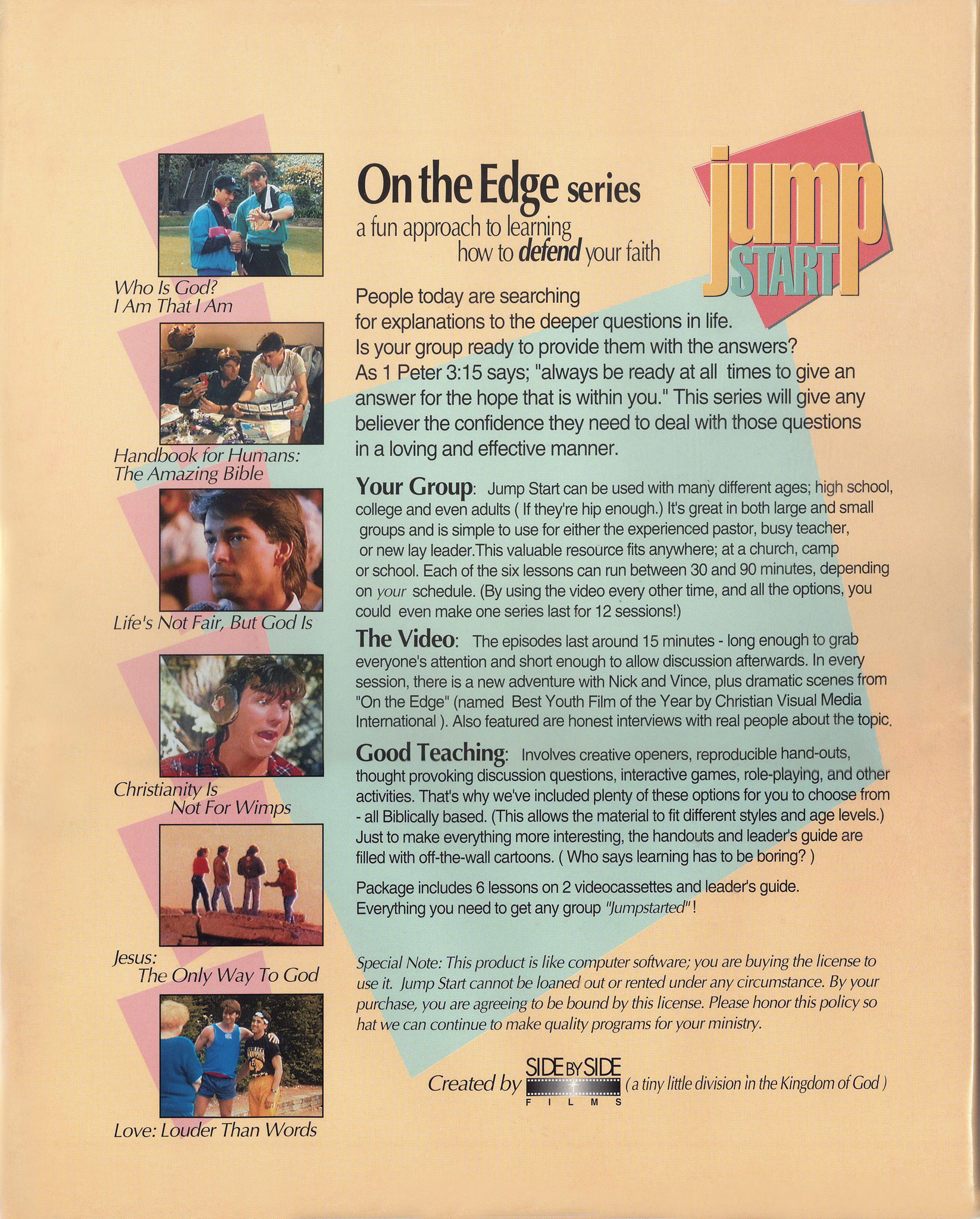 JUMP START ON THE EDGE: How to DEFEND Your Faith Leader Workbook (PRINT VERSION)