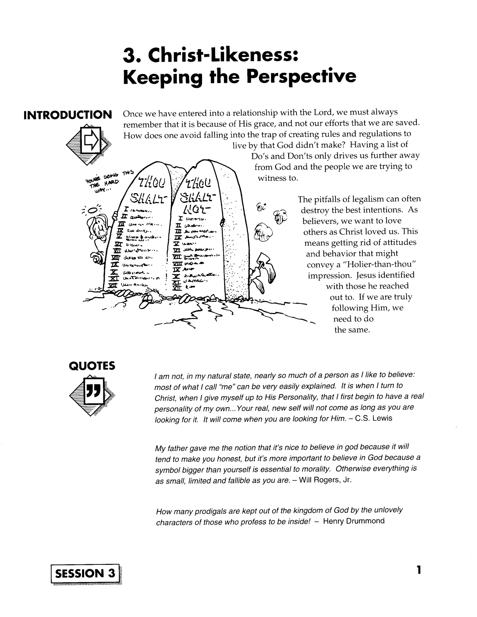 JUMP START (Single Lesson): ICE 3A - Christ-Likeness (Study Guide)