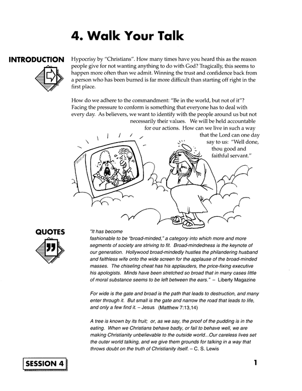 JUMP START (Single Lesson): ICE 4A - Walk Your Talk (Study Guide)